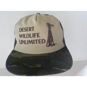 VTG Desert Wildlife Unlimited Embroidered Snapback Trucker Hat Ball Cap Kalin Co